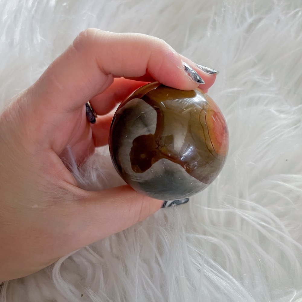 Polychrome jasper sphere